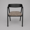Scaun de dining LUSO negru/maro
