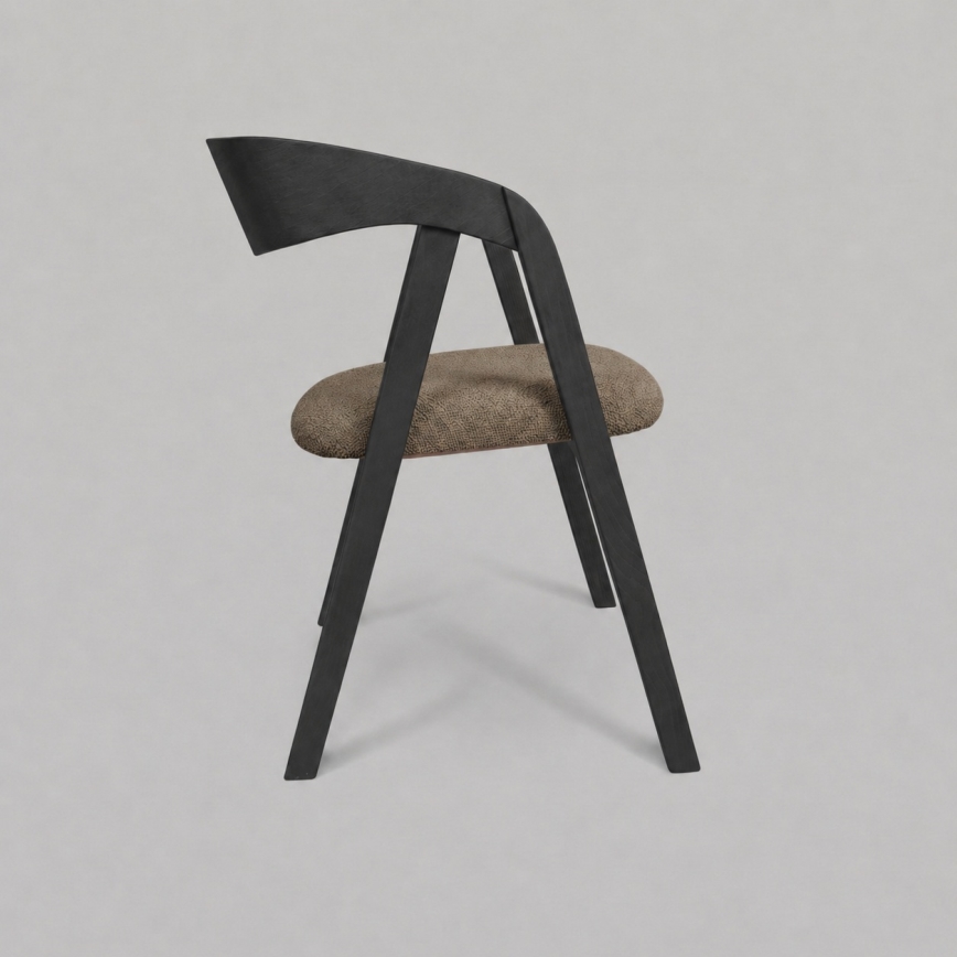 Scaun de dining LUSO negru/maro