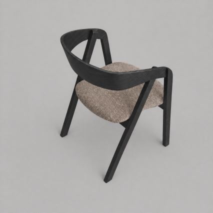 Scaun de dining LUSO negru/maro