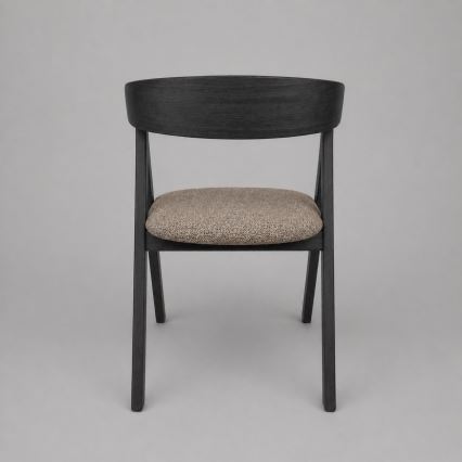 Scaun de dining LUSO negru/maro