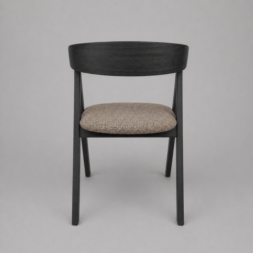 Scaun de dining LUSO negru/maro