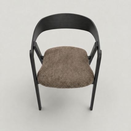 Scaun de dining LUSO negru/maro
