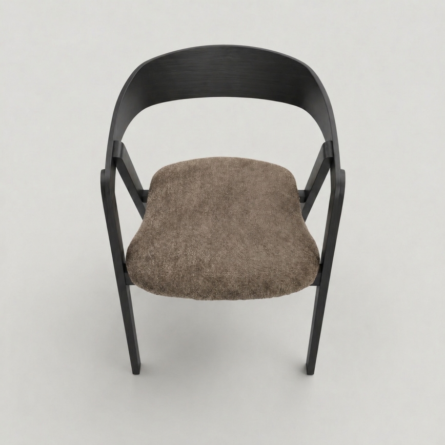 Scaun de dining LUSO negru/maro