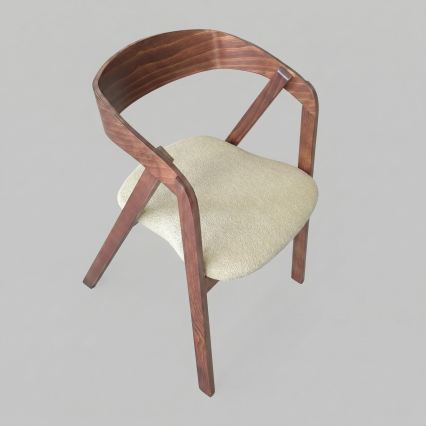 Scaun de dining LUSO nuc/bej
