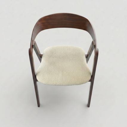 Scaun de dining LUSO nuc/bej
