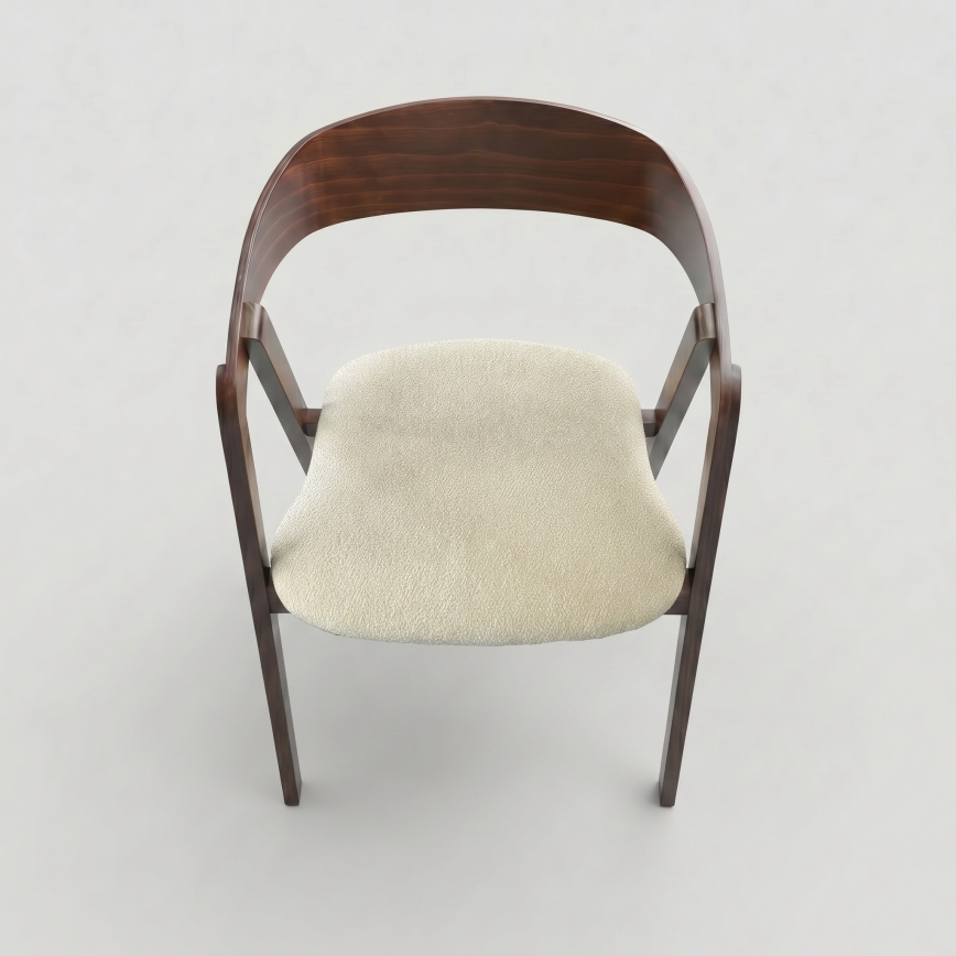 Scaun de dining LUSO nuc/bej