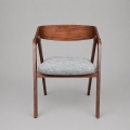 Scaun de dining LUSO nuc/gri