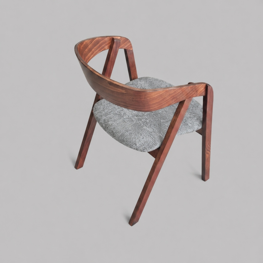 Scaun de dining LUSO nuc/gri