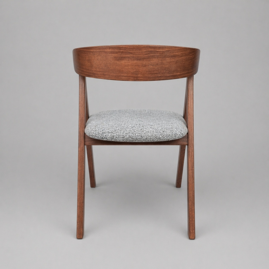 Scaun de dining LUSO nuc/gri