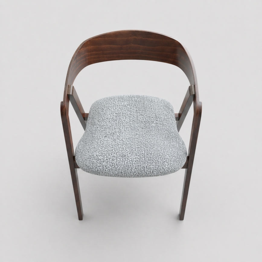 Scaun de dining LUSO nuc/gri