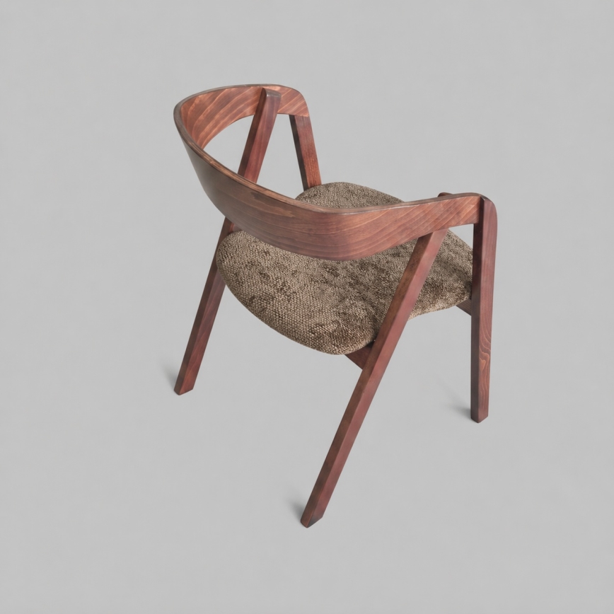 Scaun de dining LUSO nuc/maro