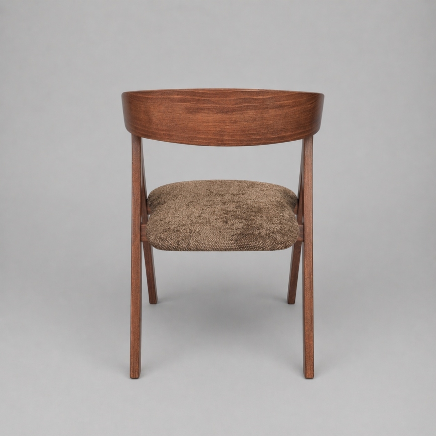 Scaun de dining LUSO nuc/maro