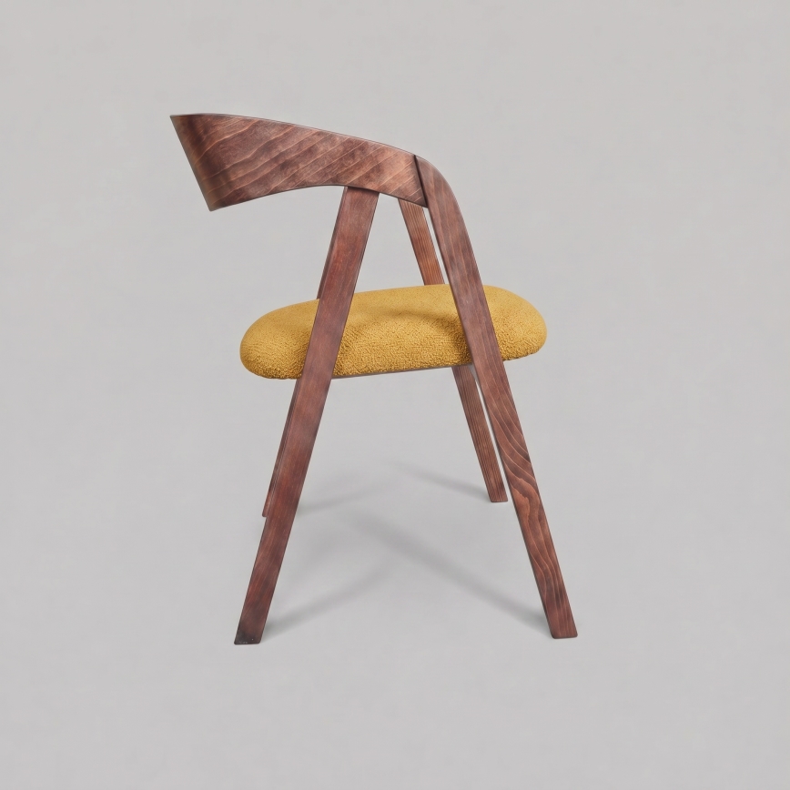Scaun de dining LUSO nuc/portocaliu
