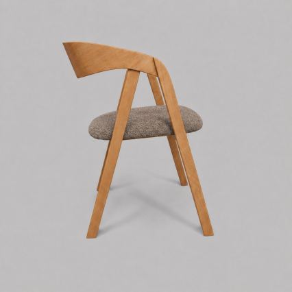 Scaun de dining LUSO, stejar/maro