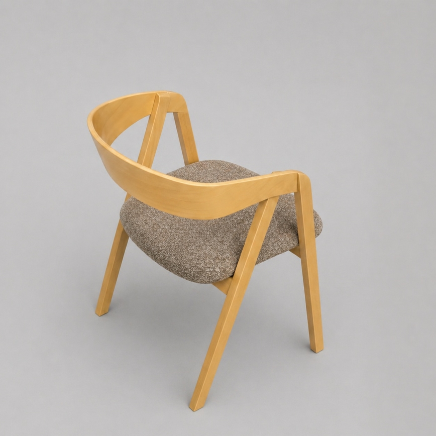 Scaun de dining LUSO, stejar/maro