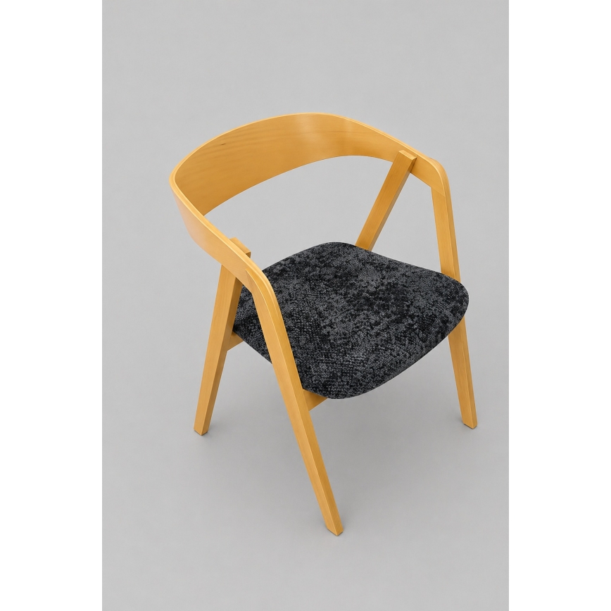 Scaun de dining LUSO, stejar/negru