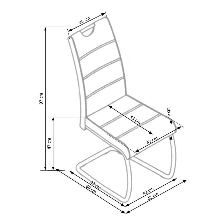 Scaun de dining SAFFON, 1 buc., alb