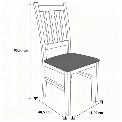 Scaun de dining SIMON stejar/portocaliu