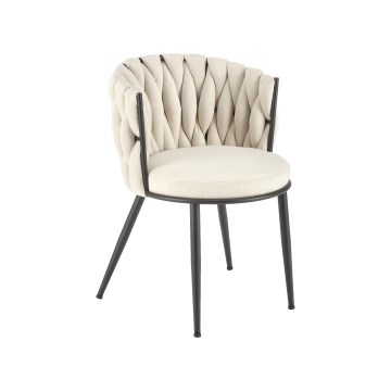 Scaun de dining TILOQ 1 buc. crem
