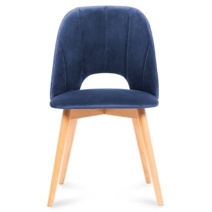 Scaun de dining TINO 86x48 cm albastru închis/stejar deschis