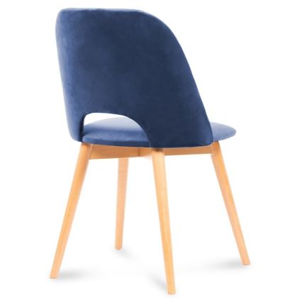 Scaun de dining TINO 86x48 cm albastru închis/stejar deschis