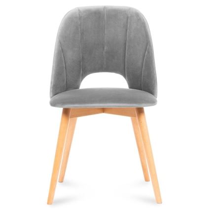 Scaun de dining TINO 86x48 cm gri/stejar deschis