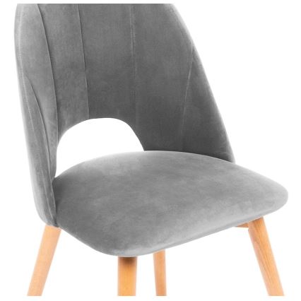 Scaun de dining TINO 86x48 cm gri/stejar deschis