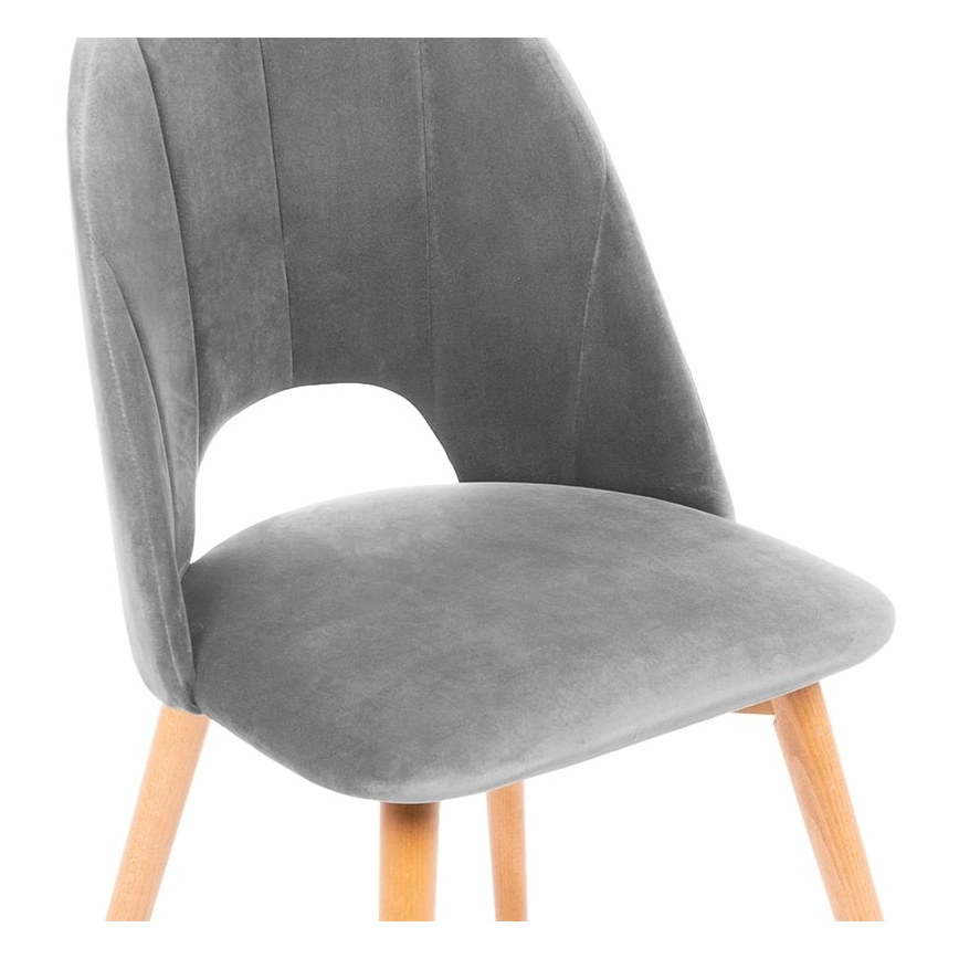 Scaun de dining TINO 86x48 cm gri/stejar deschis