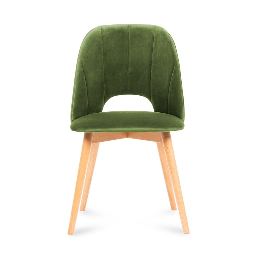 Scaun de dining TINO 86x48 cm verde deschis/stejar deschis