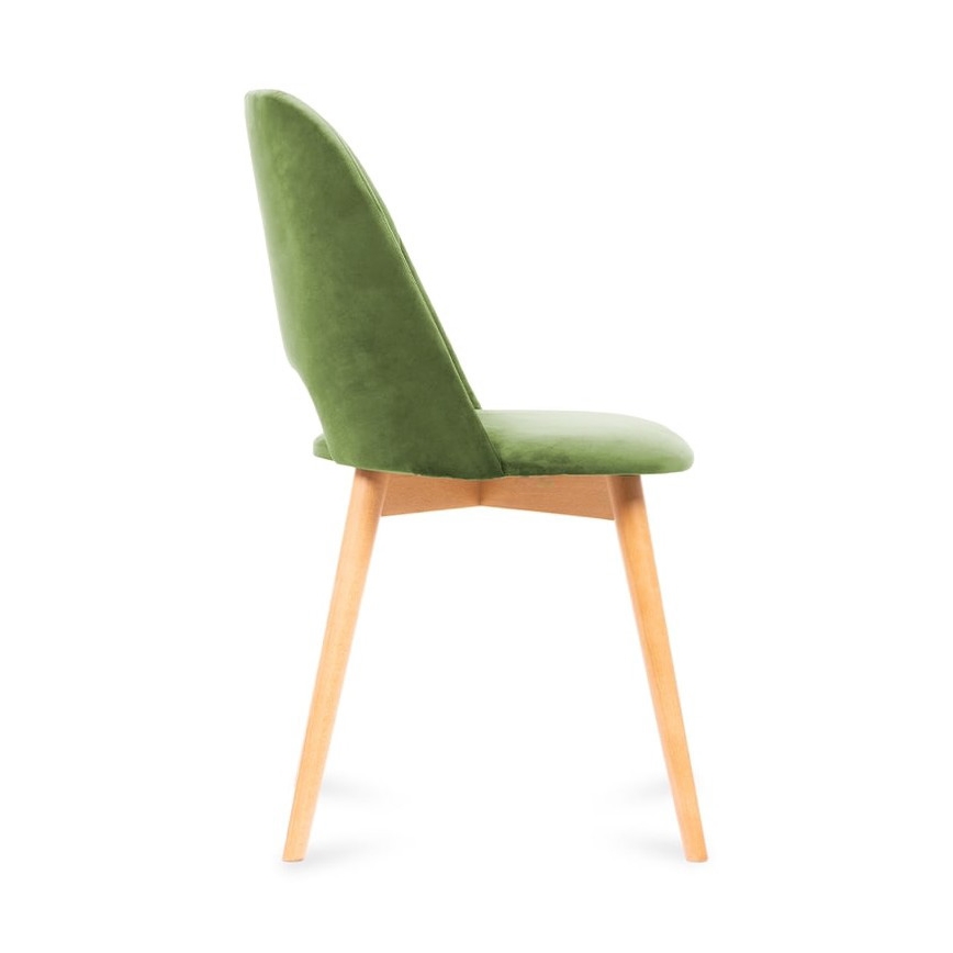 Scaun de dining TINO 86x48 cm verde deschis/stejar deschis