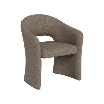 Scaun de dining TORI cu cotiere taupe