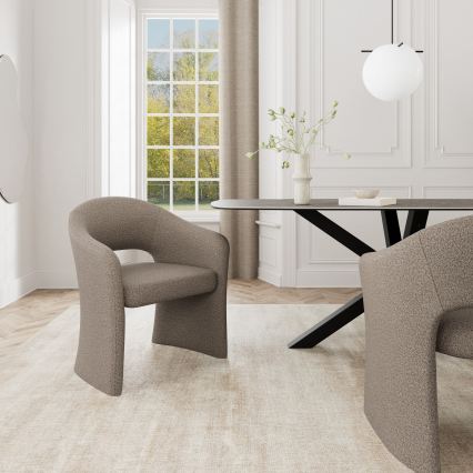 Scaun de dining TORI cu cotiere taupe