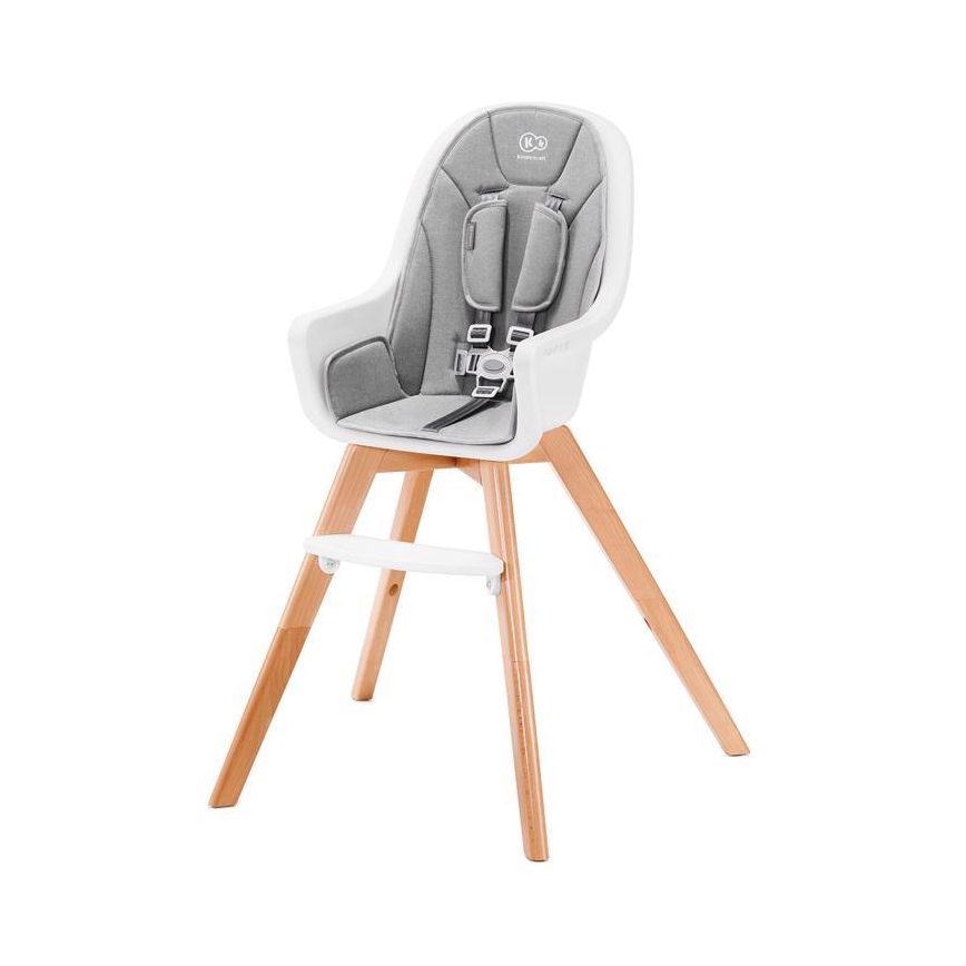 Scaun de masă 2 în 1 pentru bebeluși TIXI gri KINDERKRAFT