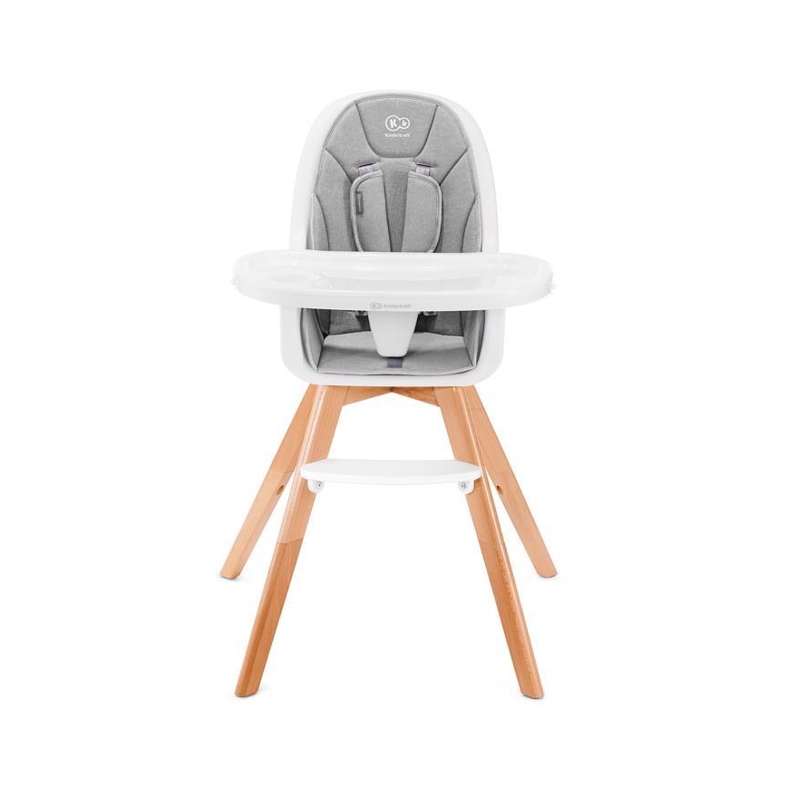 Scaun de masă 2 în 1 pentru bebeluși TIXI gri KINDERKRAFT