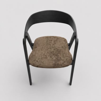 Scaun de masă LUSO, negru/maro