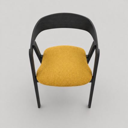 Scaun de masă LUSO, negru/portocaliu