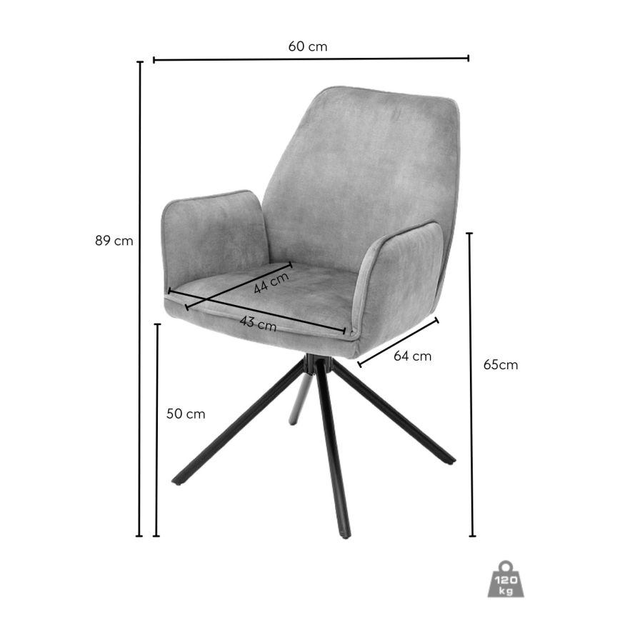 Scaun de masă NEXORO, 1 buc., antracit