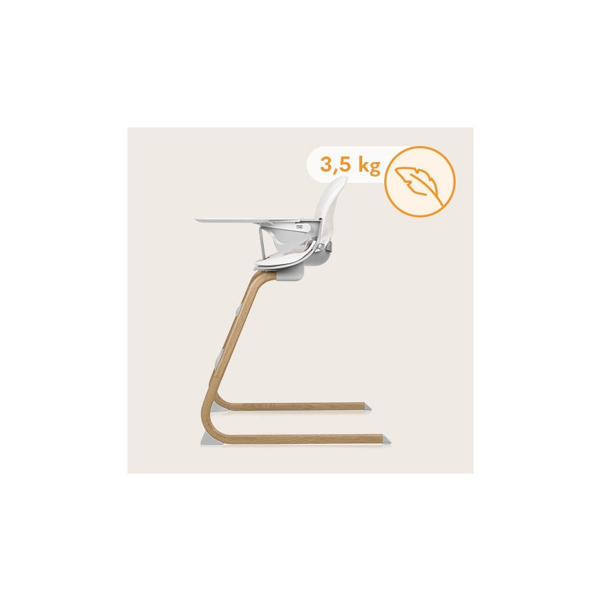 Scaun de masă pentru copii Lionelo DALIA alb/maro