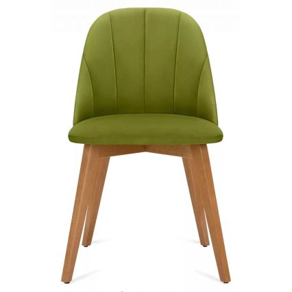 Scaun de dining RIFO 86x48 cm verde deschis/stejar deschis