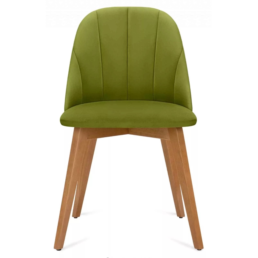Scaun de dining RIFO 86x48 cm verde deschis/stejar deschis