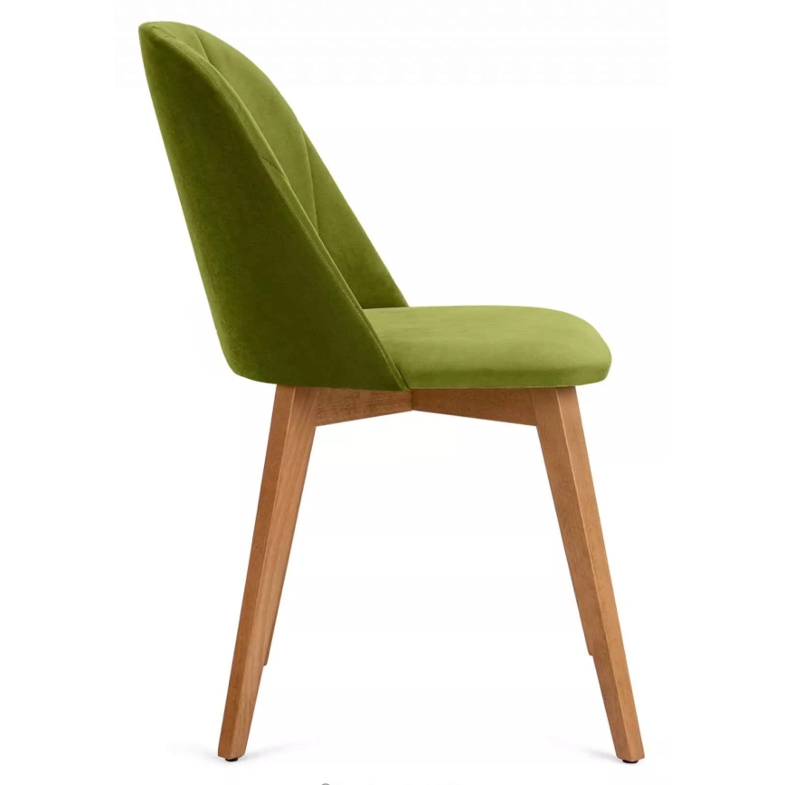 Scaun de dining RIFO 86x48 cm verde deschis/stejar deschis