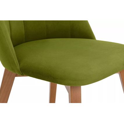 Scaun de dining RIFO 86x48 cm verde deschis/stejar deschis