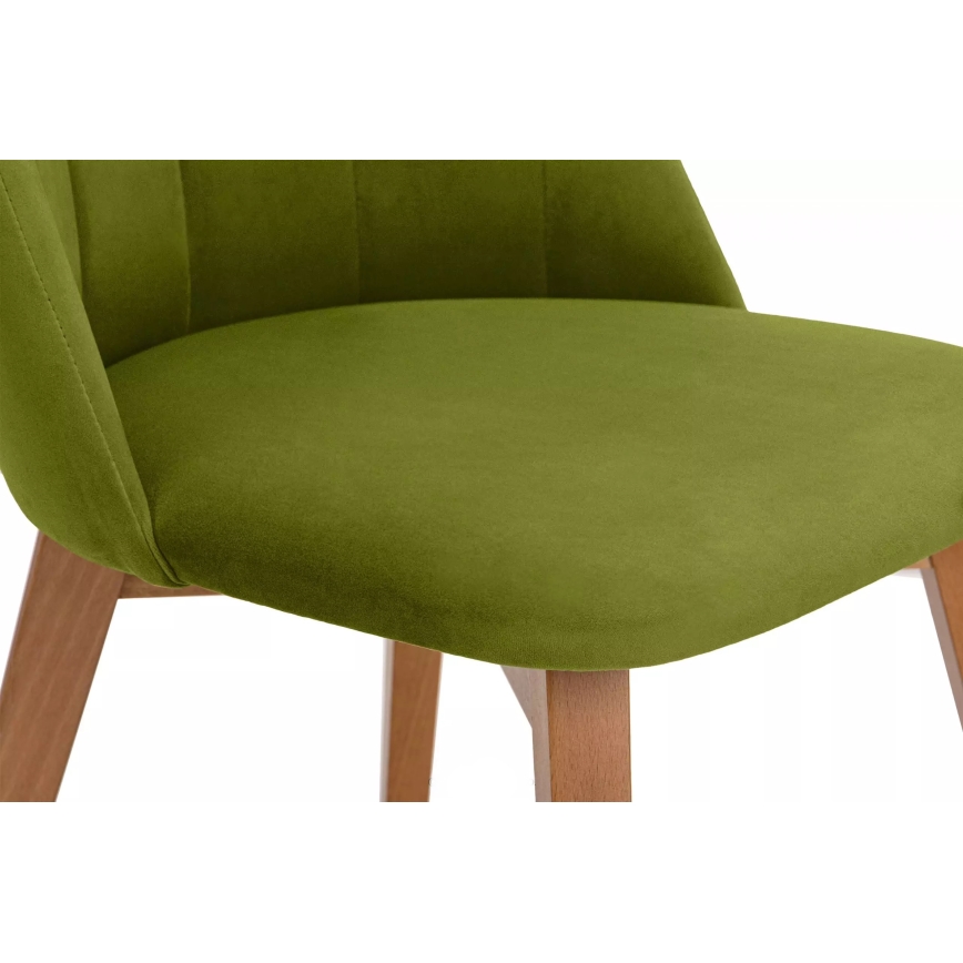 Scaun de dining RIFO 86x48 cm verde deschis/stejar deschis
