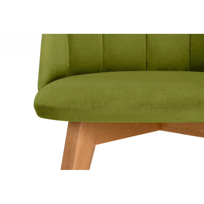 Scaun de dining RIFO 86x48 cm verde deschis/stejar deschis