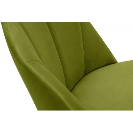 Scaun de dining RIFO 86x48 cm verde deschis/stejar deschis