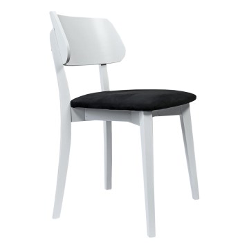 Scaun de sufragerie EZRA alb/negru