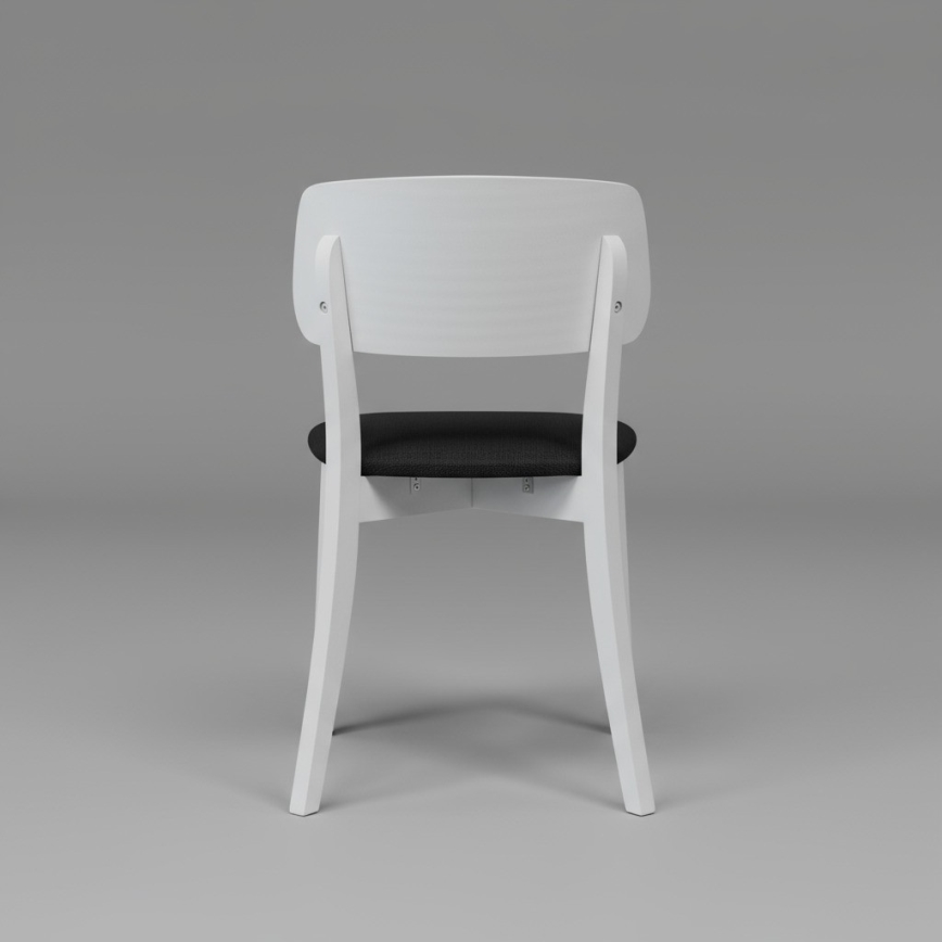 Scaun de sufragerie EZRA alb/negru