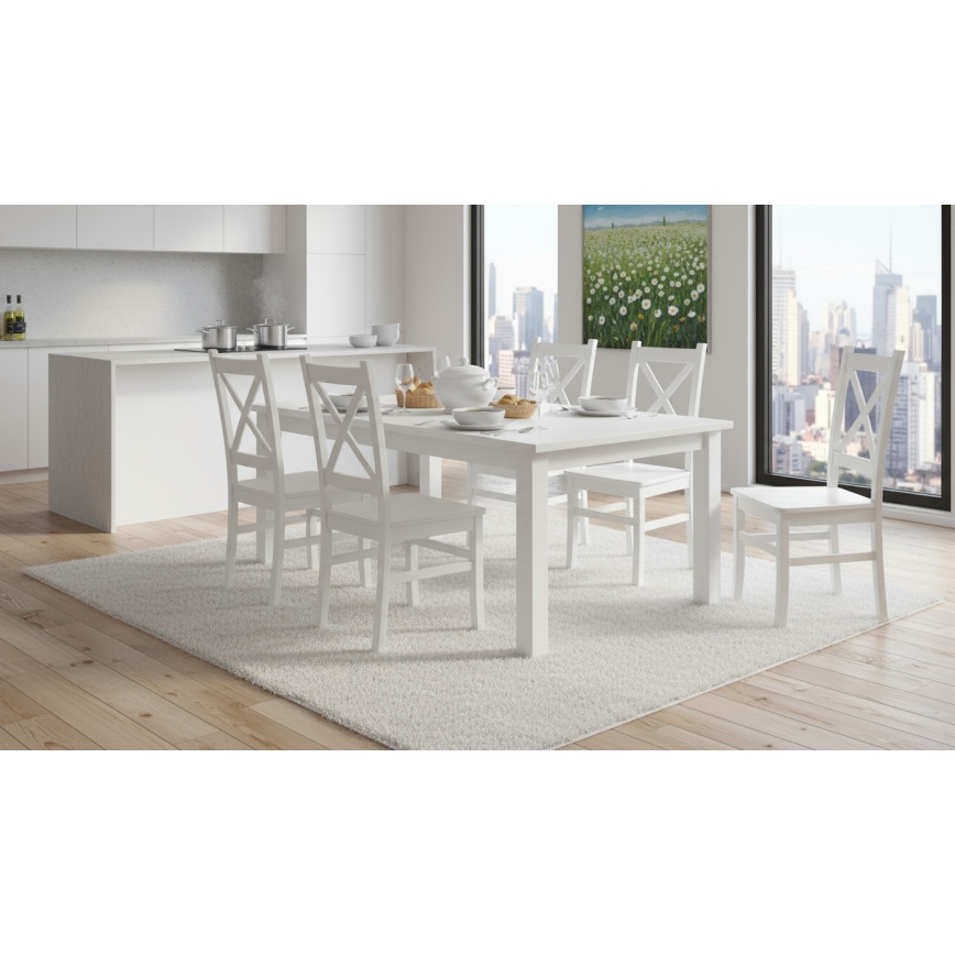 Scaun de sufragerie NATE alb