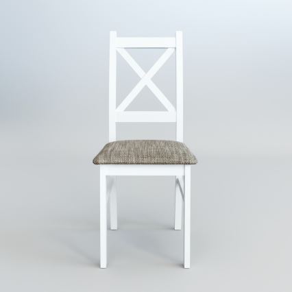 Scaun de sufragerie NATE alb/maro