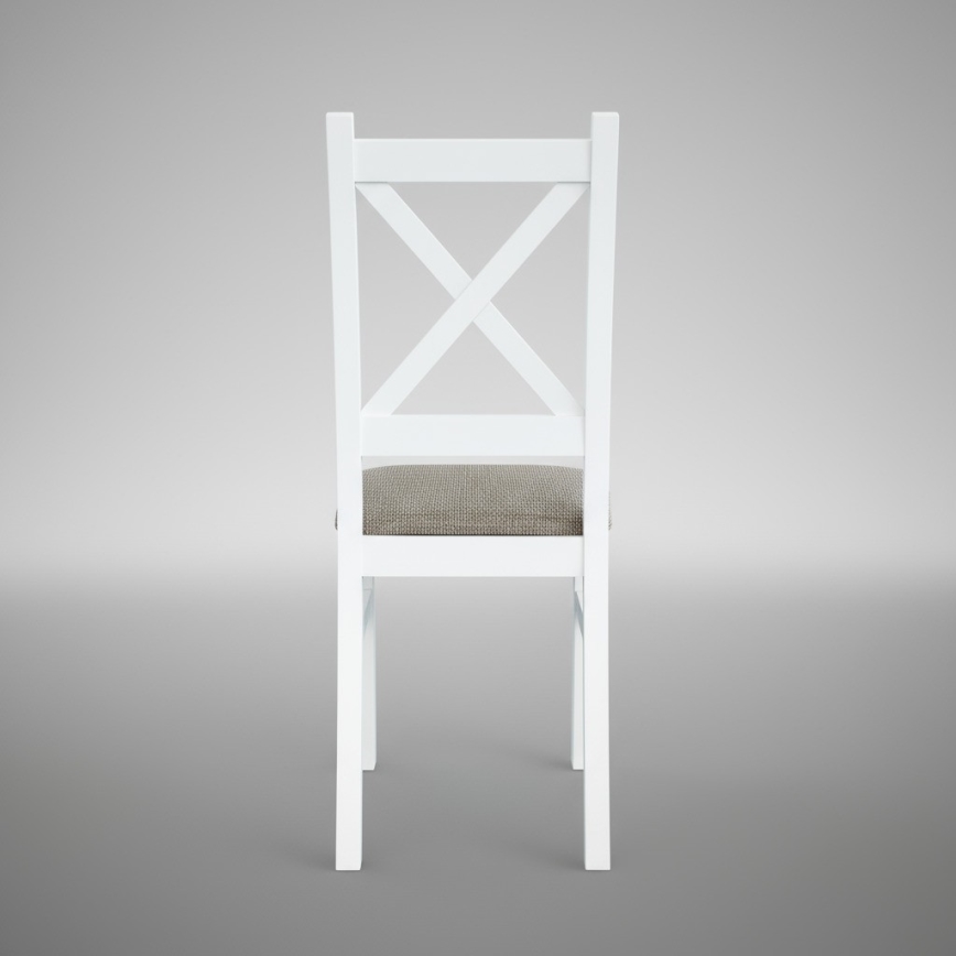 Scaun de sufragerie NATE alb/maro